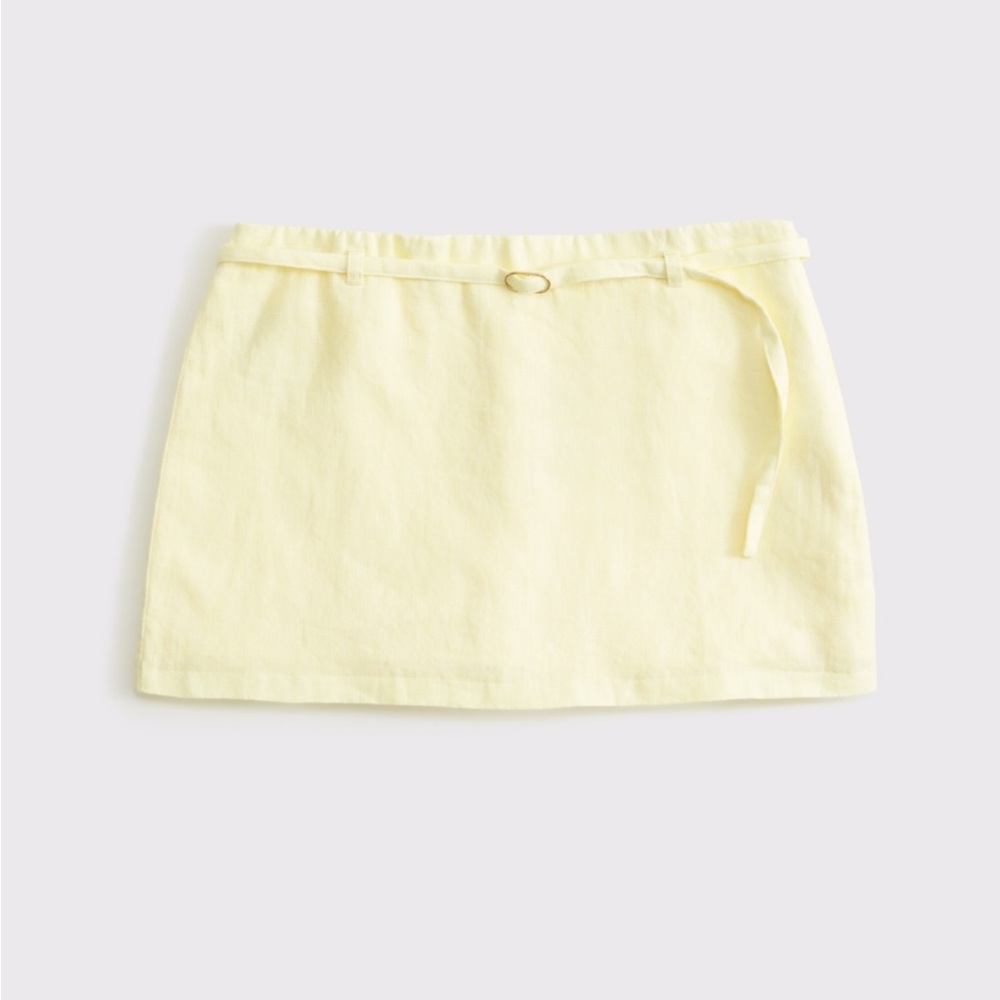 Abercrombie and fitch yellow linen skort - Picture 16 of 16